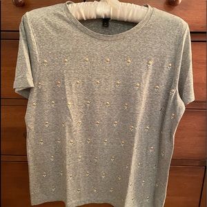 J. CREW sparkly beaded t-shirt sz Small